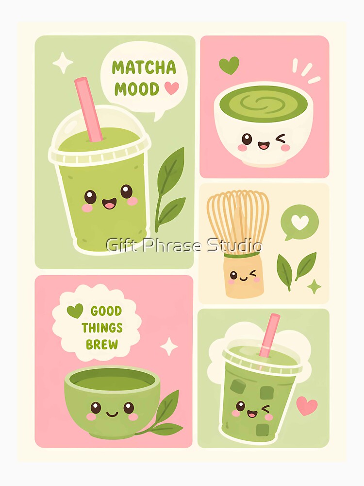 Kawaii Matcha Mood Pop by Gift Phrase Studio