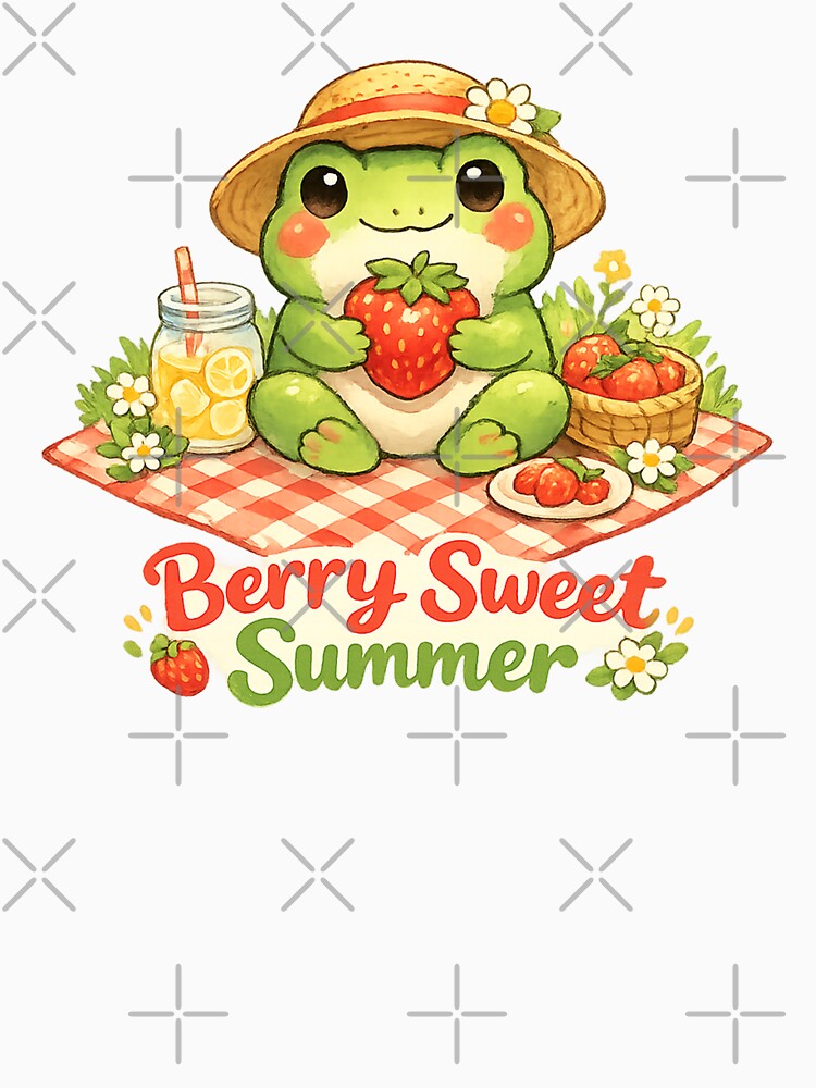 Cute Frog Summer Picnic Cottagecore Aesthetic by avinigav