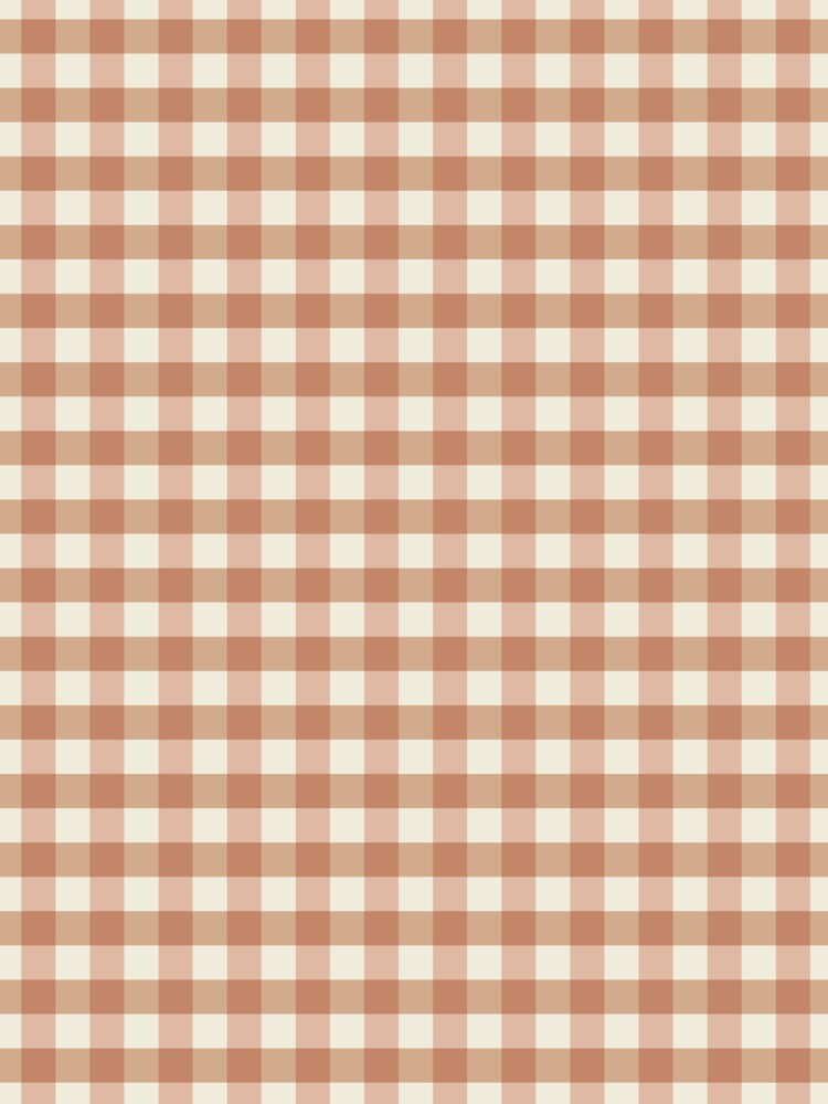 Terracotta Gingham Plaid Pattern by OpalEllery
