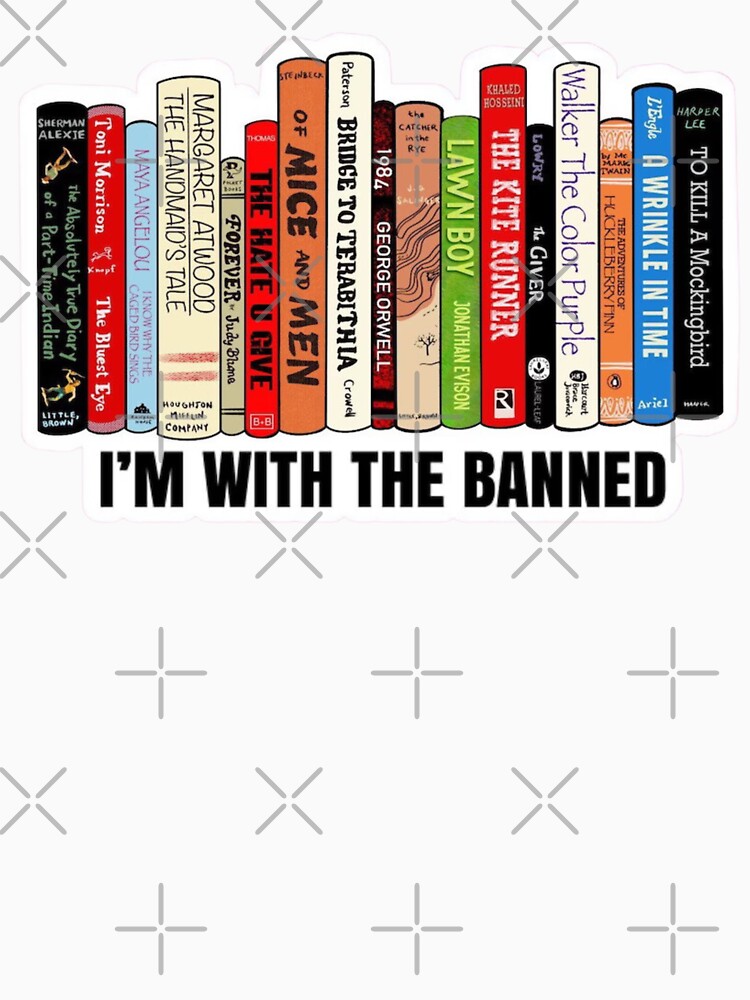 I'm With The Banned, Banned Books Sticker by BestArtDZ