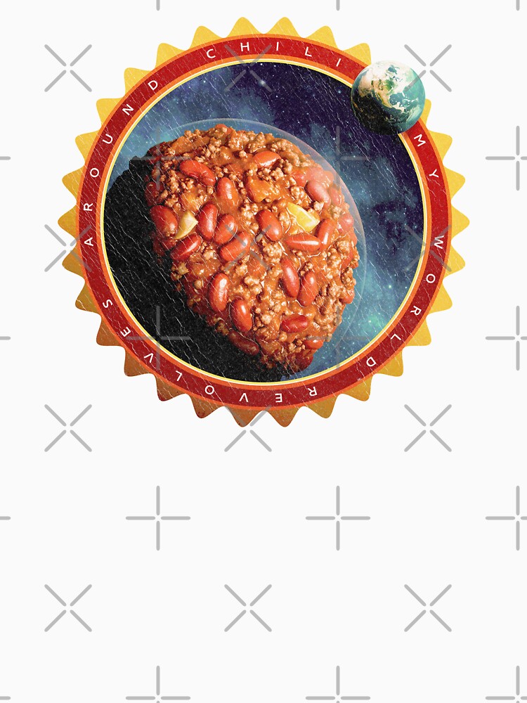My World Revolves Around Chili – Funny Food Planet Tee by Spaabus