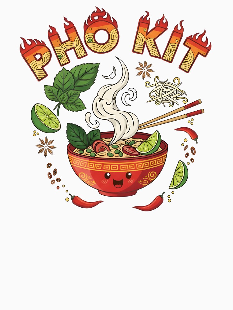 Spicy Pho Bowl Funny Noodle Art by BeLdiAuRa