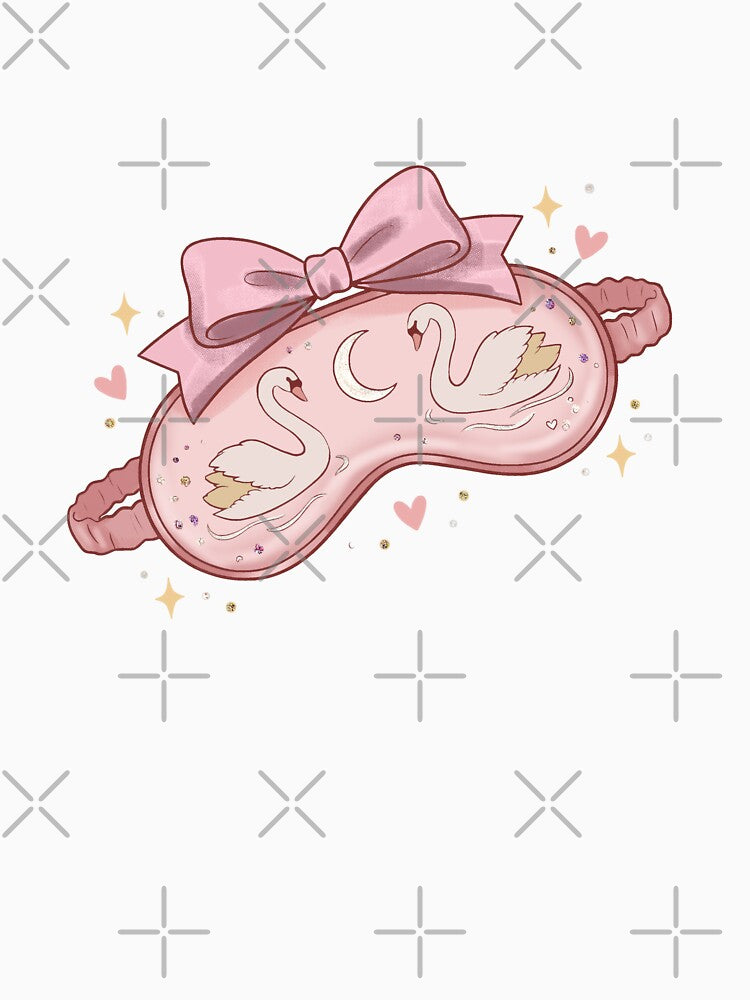 Dreamy Pink Swan Sleep Mask Aesthetic by HerTenderly