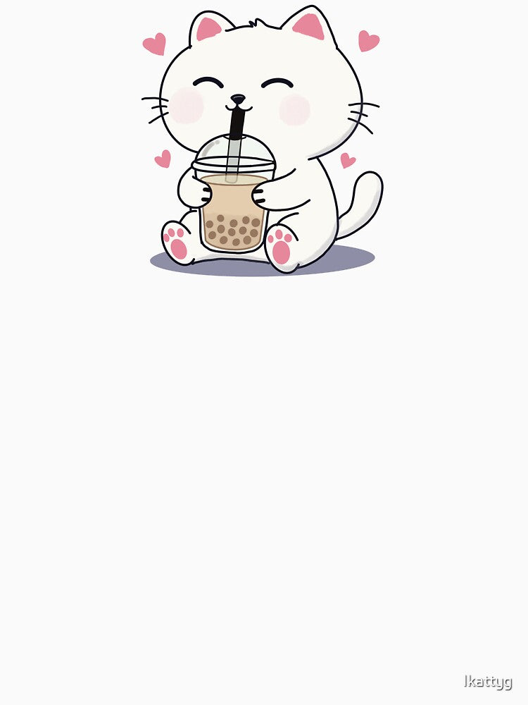 Happy Boba Tea Cat by Ikattyg