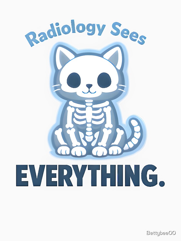 Radiology Sees Everything – Funny Vet X-Ray Cat Design by Bettybee00