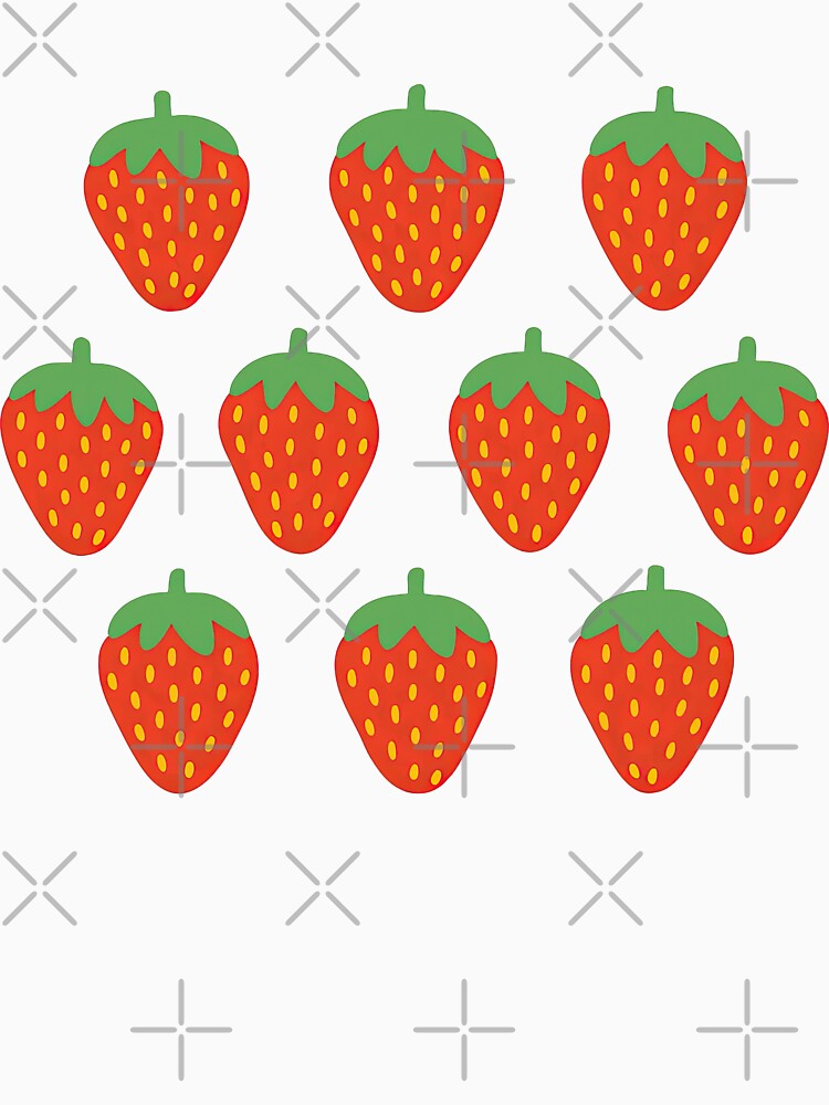 Cute Strawberry Fruit Pattern Illustration by ArtfulWeave