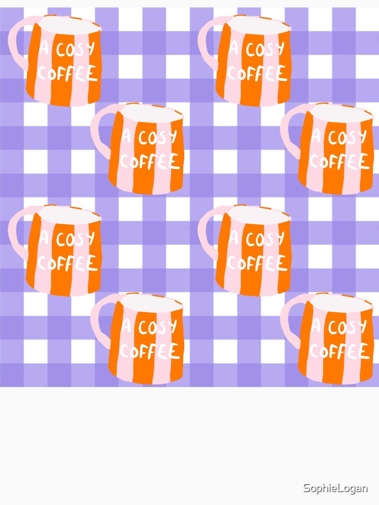 Coffee quote on gingham by SophieLogan