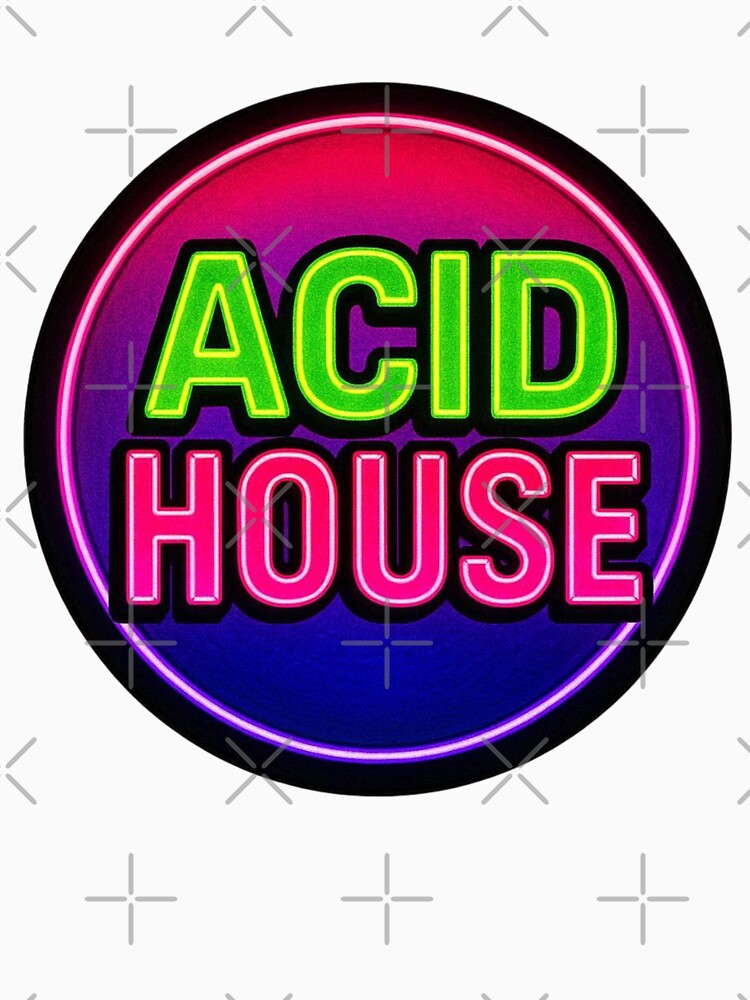 Acid House – Neon 303 Electronic Music Circle Design by |TRSSHOP|