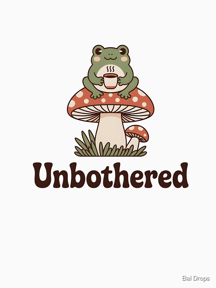 Unbothered Frog on Mushroom by Bal Drops