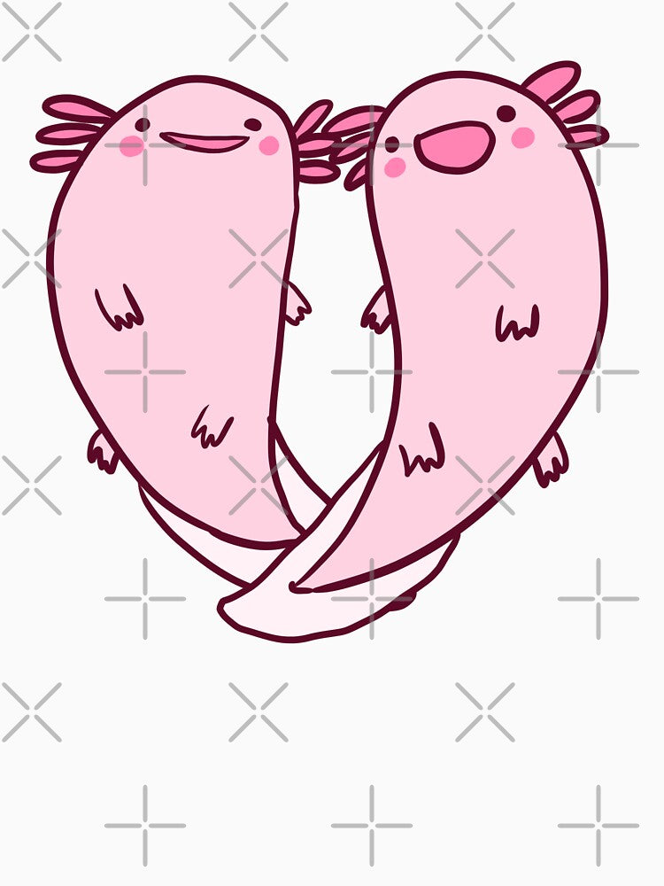 Two happy axolotls by Mayarart