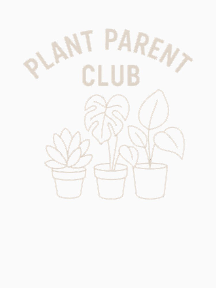 Plant Parent Club Minimalist Line Art Botanical Design by Weorus
