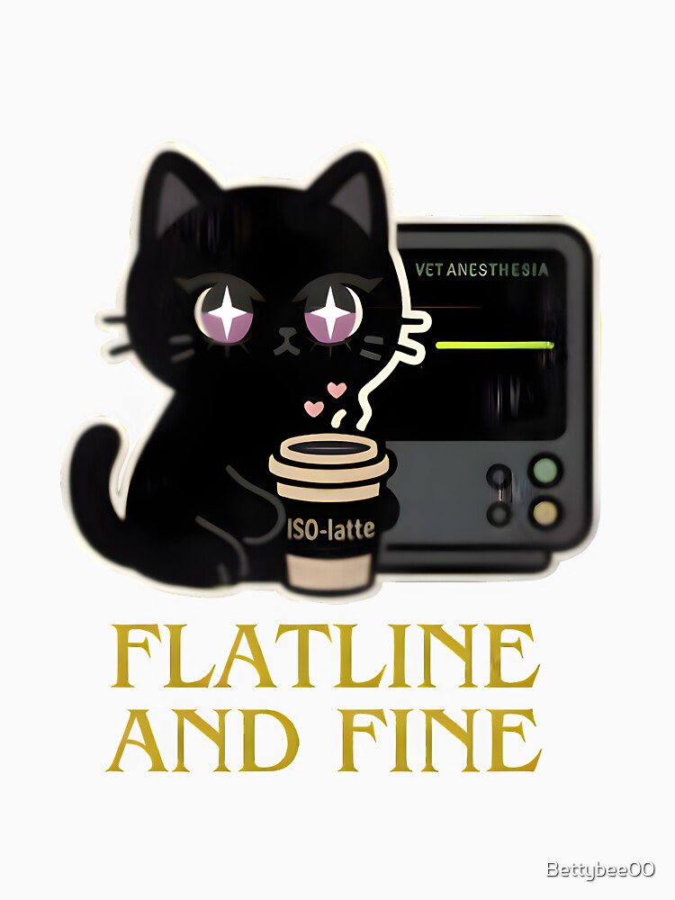 Flatline and Fine – Coffee Cat Mood by Bettybee00