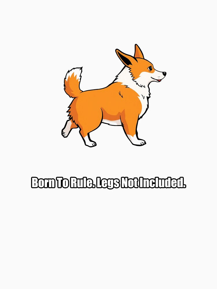 Corgi Sticker - Born To Rule Legs Not Included - Funny Corgi Owner Gift by pawdrops