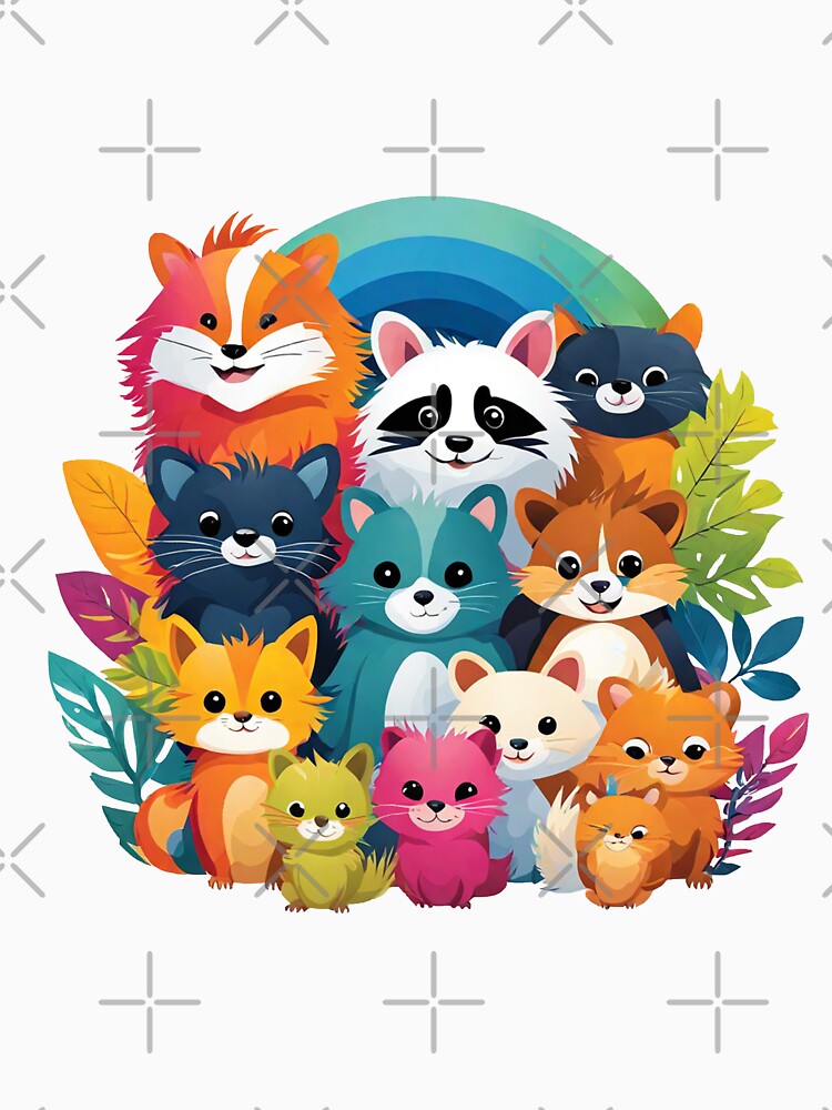 Raccoon And Street Cat T-Shirt by Uday24