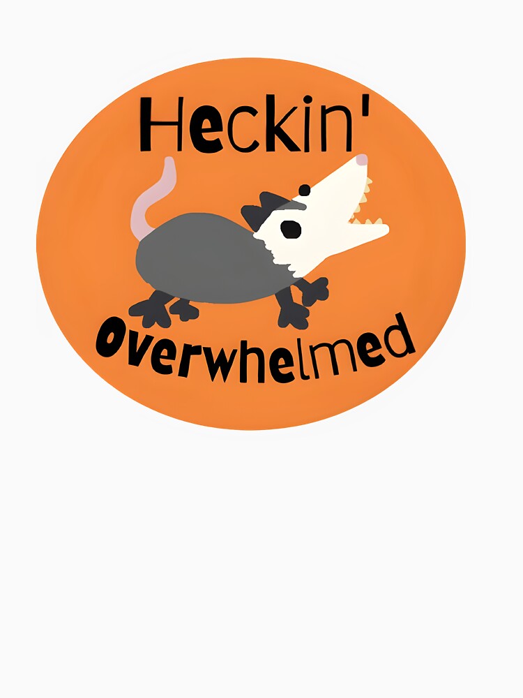 Opossum Heckin' Overwhelmed Orange by doodledont