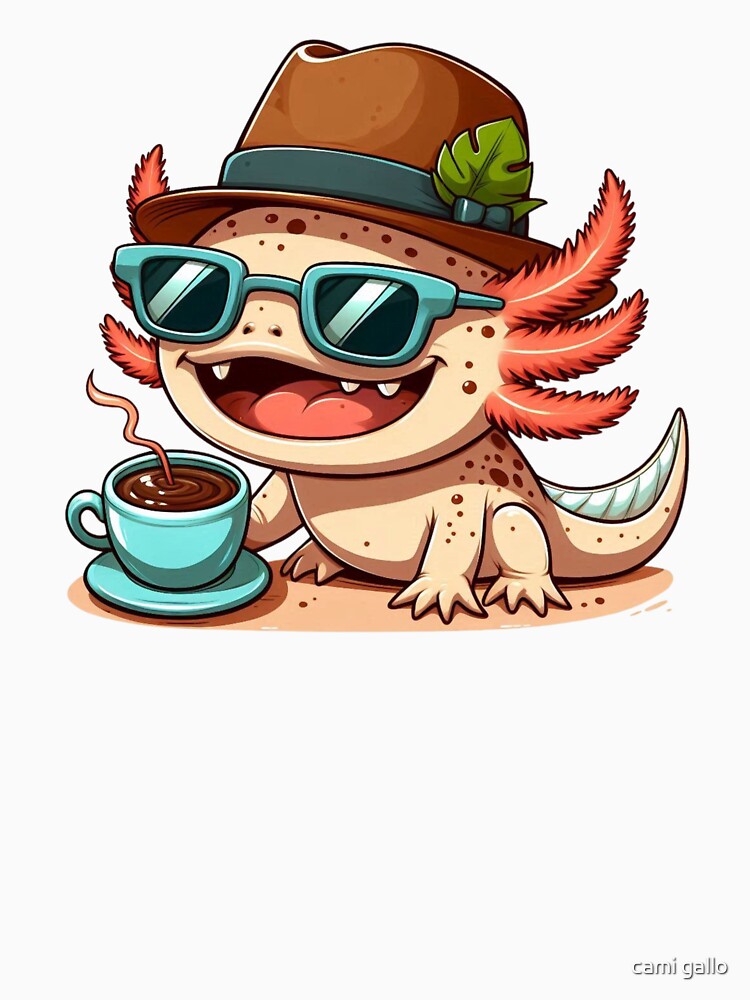CUTE AXALOTL ON HOLIDAY by cami gallo