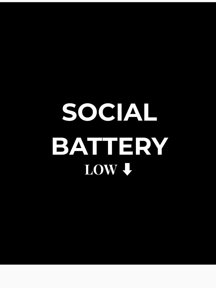 Social Battery Low Shirt – Introvert Humor Antisocial Mood Minimalist T-Shirt by PrintFusion-Co