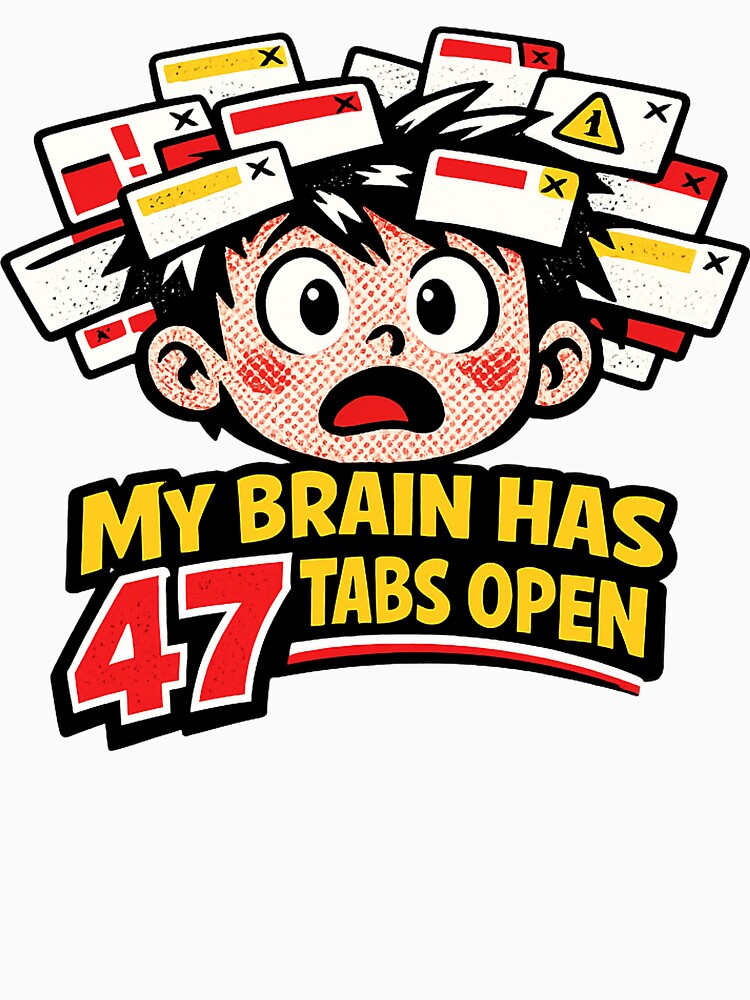 My Brain Has 47 Tabs Open - Overloaded by GallaresDesign