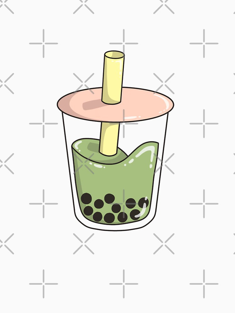 Matcha Milk Tea Boba by mango tea designs
