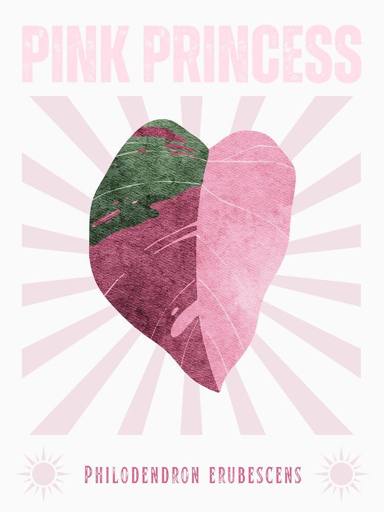 Pink Princess Philodendron Leaf – Botanical Plant Lover Design for Rare Houseplant Collectors by Thehatinthecat
