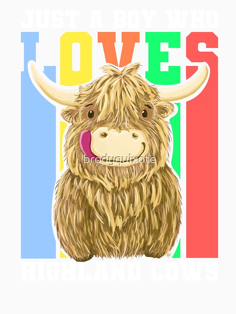 Just A Boy Who Loves Highland Cows by brodyquixote