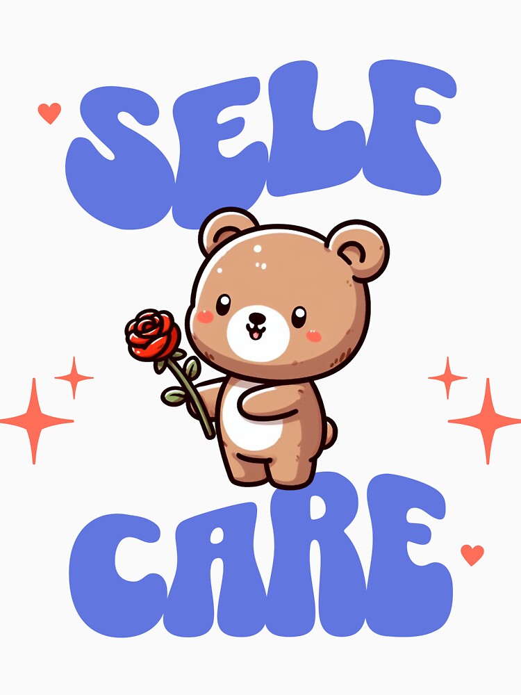 self care american traditional rose Bear by LemuellTrends