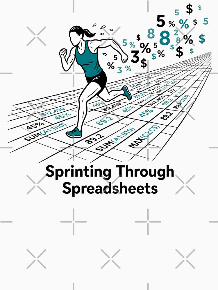 Sprinting Through Spreadsheets - Funny Excel Data Analyst & Accountant. by spreadsheetcafe