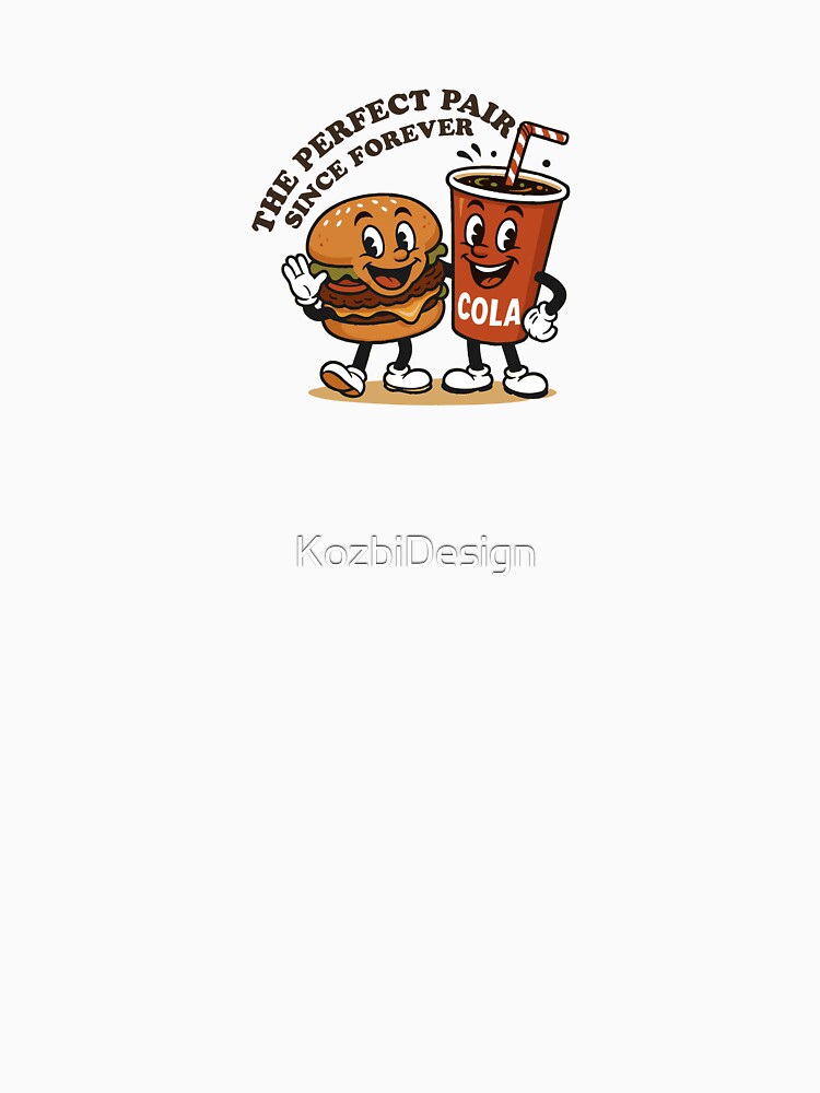 The Perfect Pair Since Forever – Retro Burger & Cola Mascots by KozbiDesign