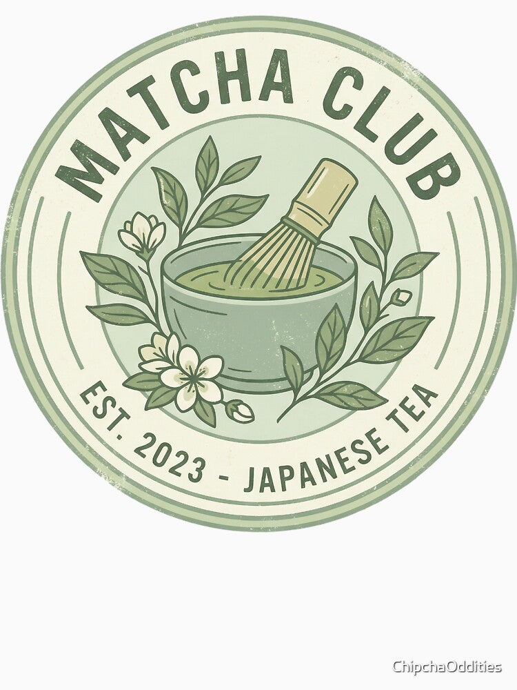 Matcha Club Vintage Badge – Japanese Matcha Tea Lover Design by ChipchaOddities