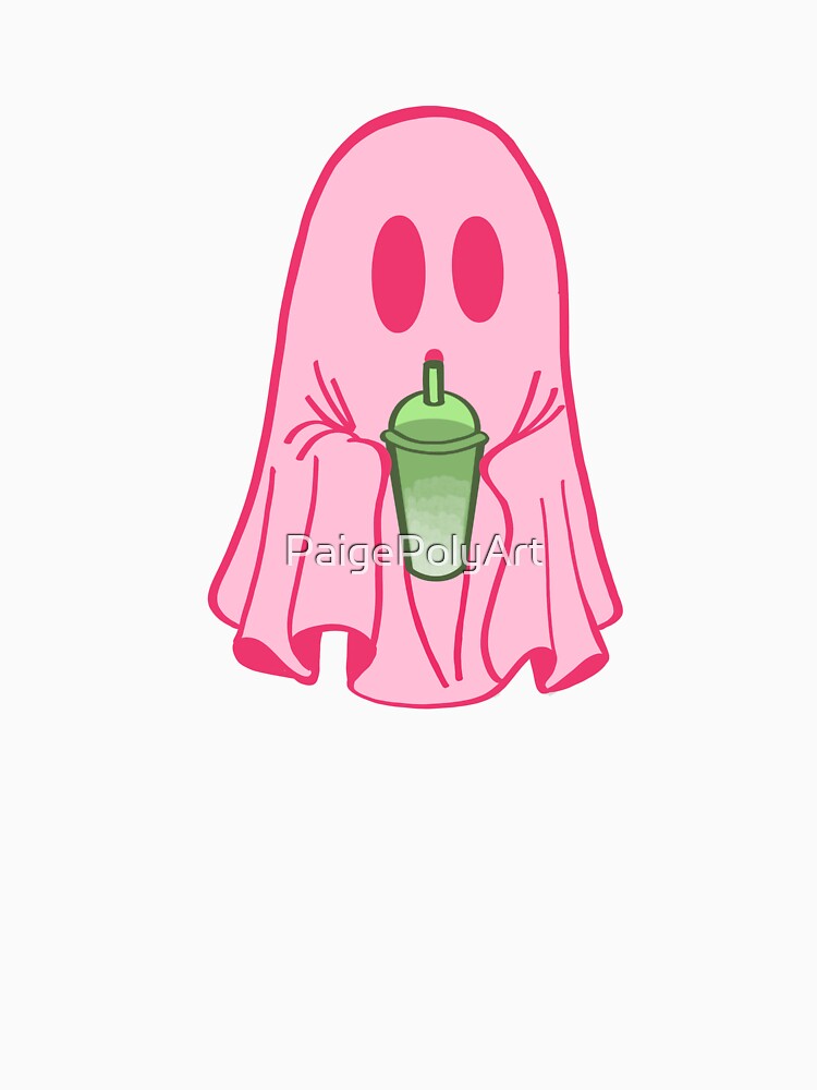 Pink Retro Matcha Ghost by PaigePolyArt