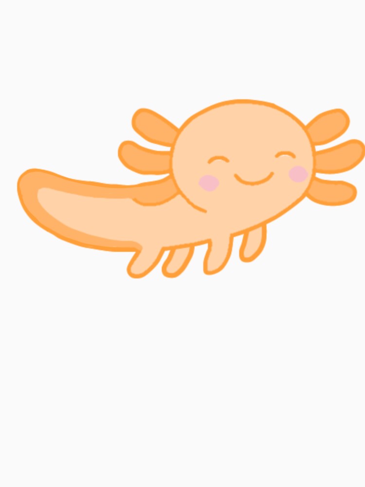 Cute pastel orange axolotl by ruelia