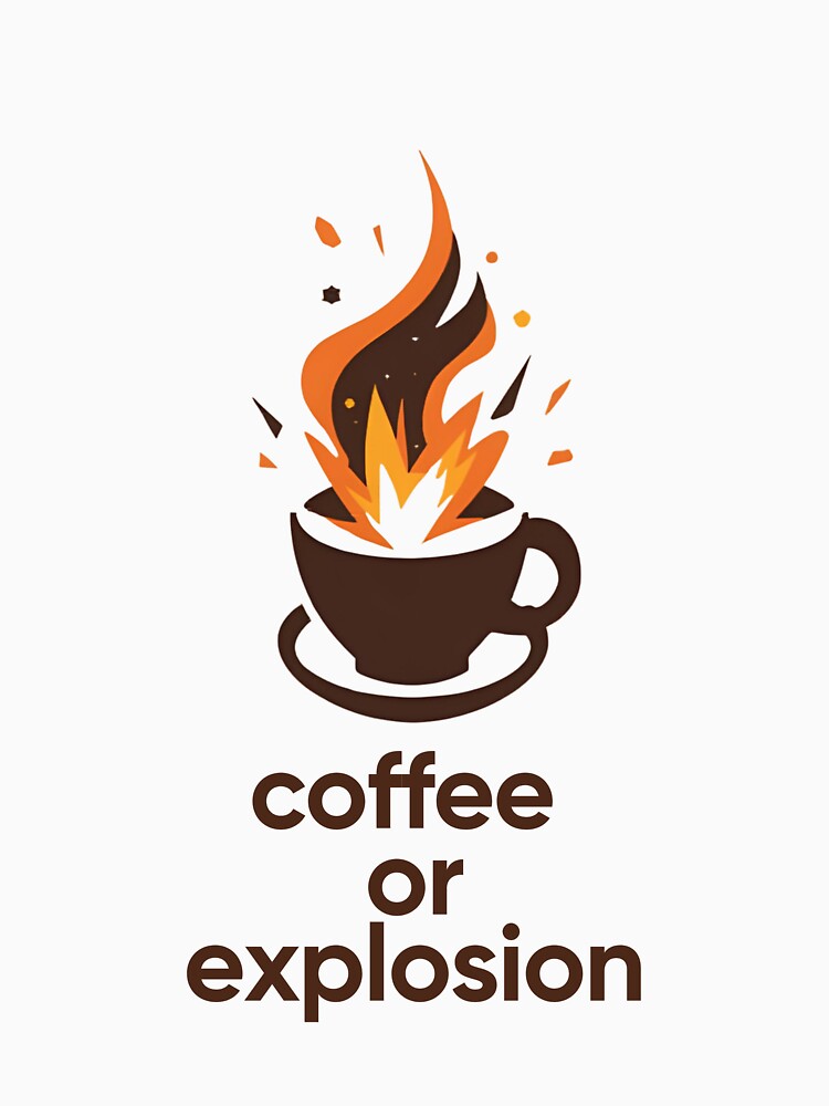 Coffee. Or Explosion. – Funny Morning Coffee Quote Shirt by GigaFactory
