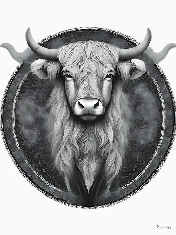 Highland Cow Ethereal Logo by Zenvo
