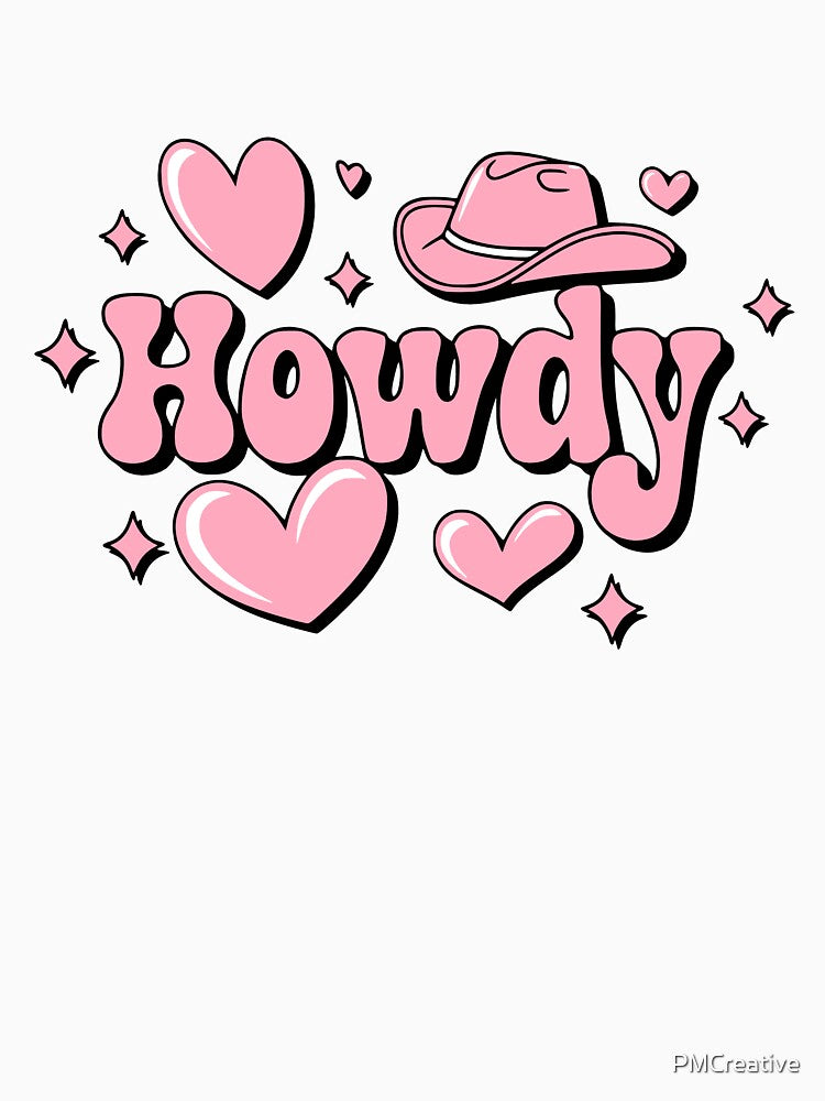 Howdy! Pink Howdy Cowboy Hat by PMCreative