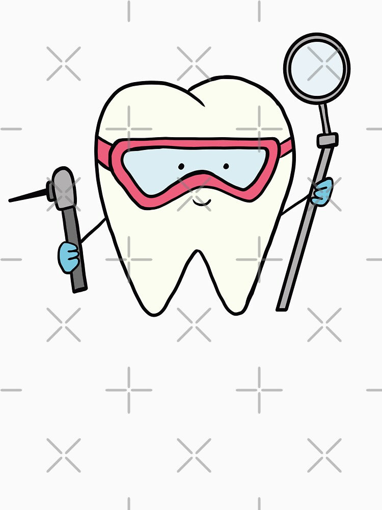 Cute Tooth Dentist Character - Dental Gift & Decor by karolaart