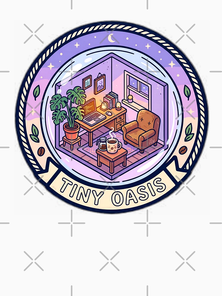 Remote Work Oasis Aesthetic Tiny Oasis by Oommen Studio