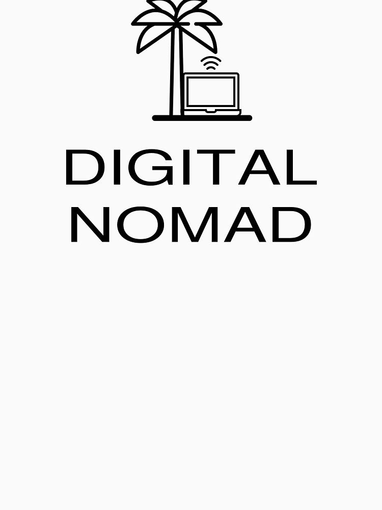 Digital Nomad: Palm Tree and Laptop Design by ChriseryMerch