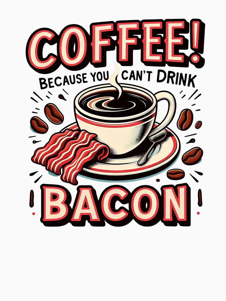 Coffee Because You Can't Drink Bacon by Retr0Tshirts