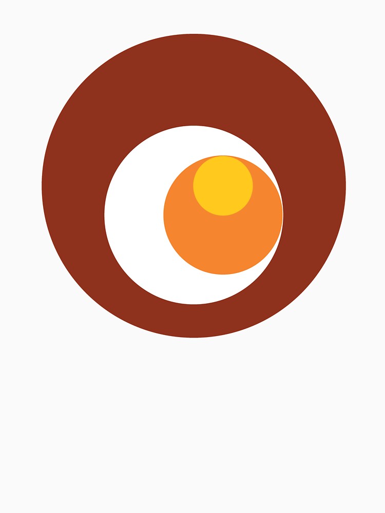 Optical circles - retro pop ilustration - yellow orange brown by soulbrew