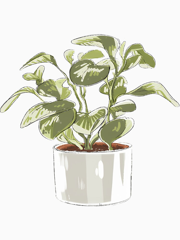 Potted Peperomia Plant by uyvcgmiqdyu38