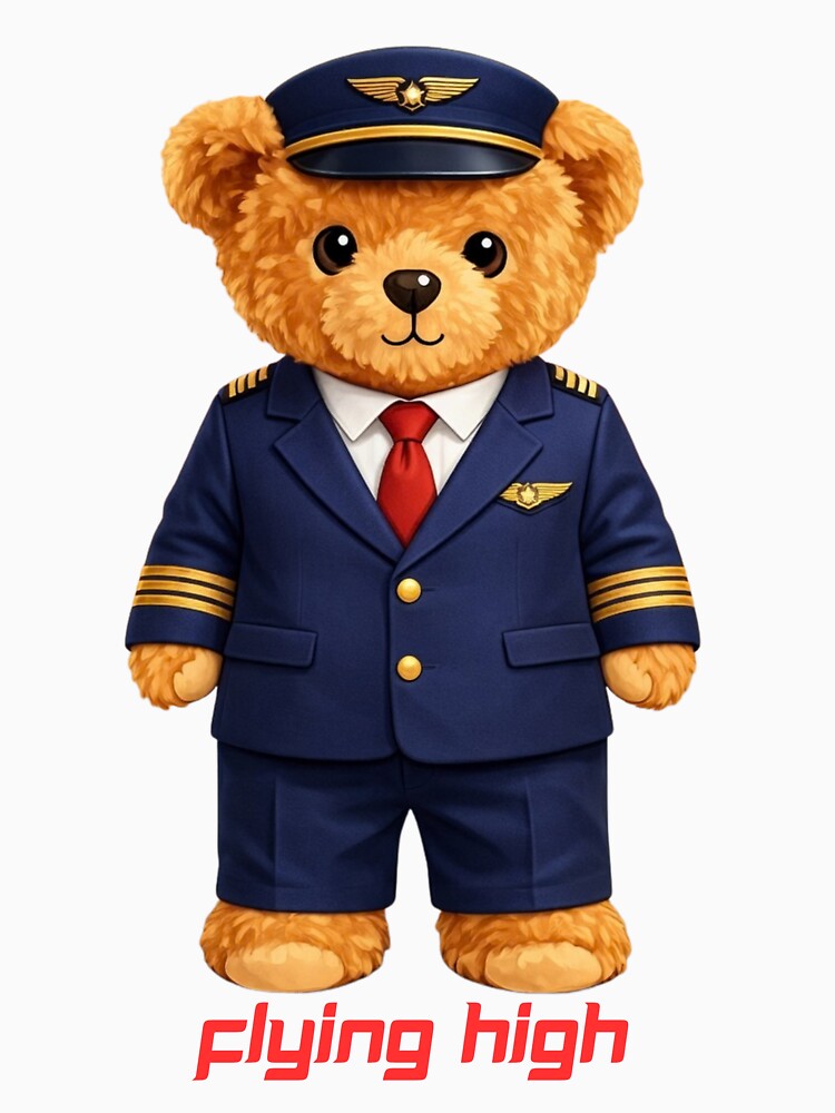 Cute Airline Pilot Teddy Bear Captain in Uniform - Aviation Gift by CuteBear87