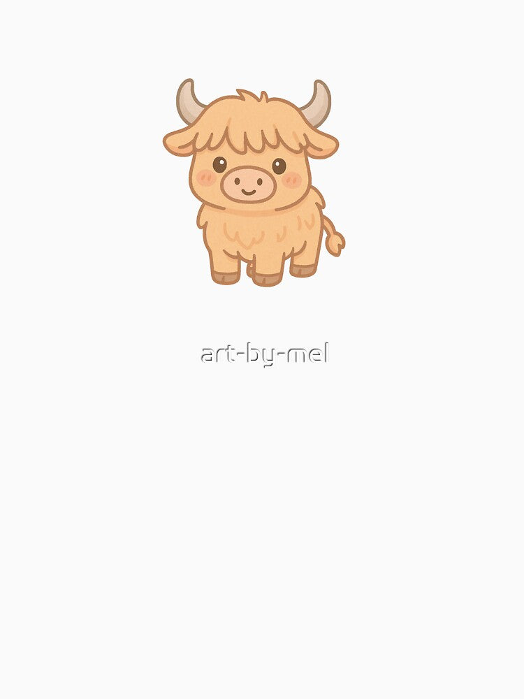 Kawaii Highland Cow by art-by-mel