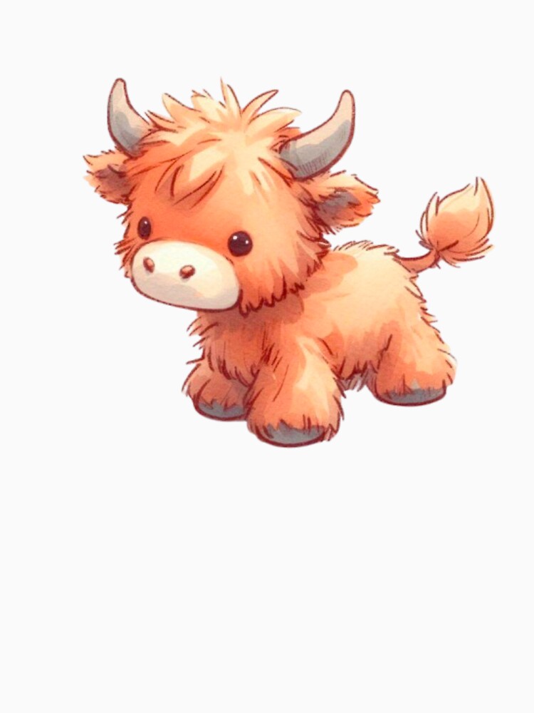 Light baby Brown highland calf by DaintyDooodles