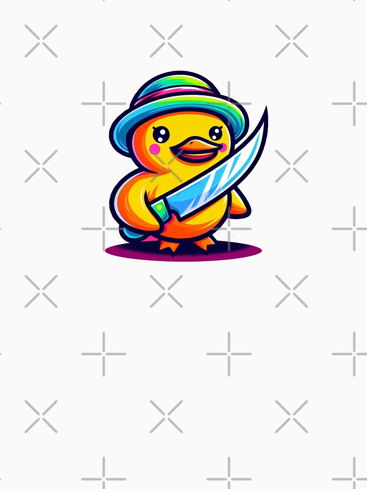 funny cute duck  holding a knife by Pixel Perfect
