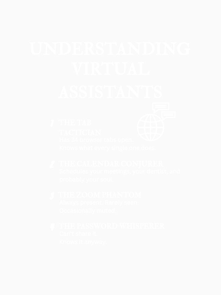 Understanding Virtual Assistants – Funny Remote Work Definitions – Black by PsyFlow35