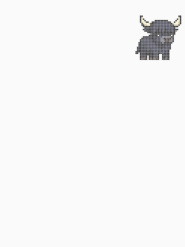 Pixeled highland cow (black) by Brain Fart Buffet
