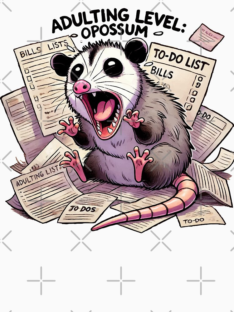 Adulting Level: Opossum by OlivDesignsCo