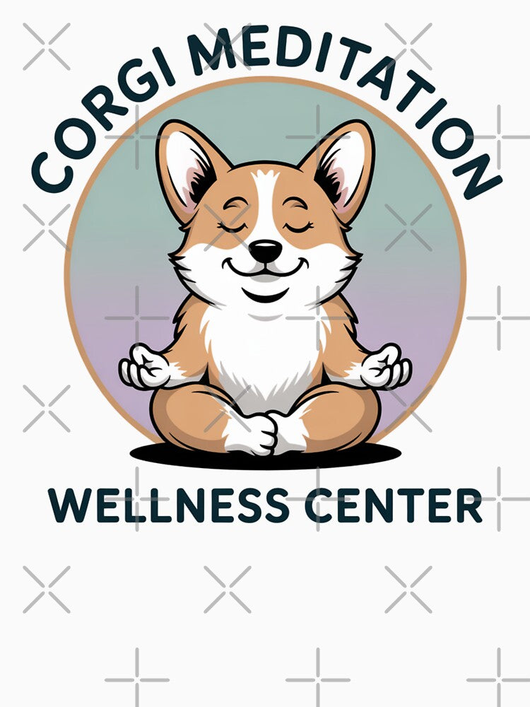 Corgi Meditation and Wellness Center Blue Design by Peter Stawicki