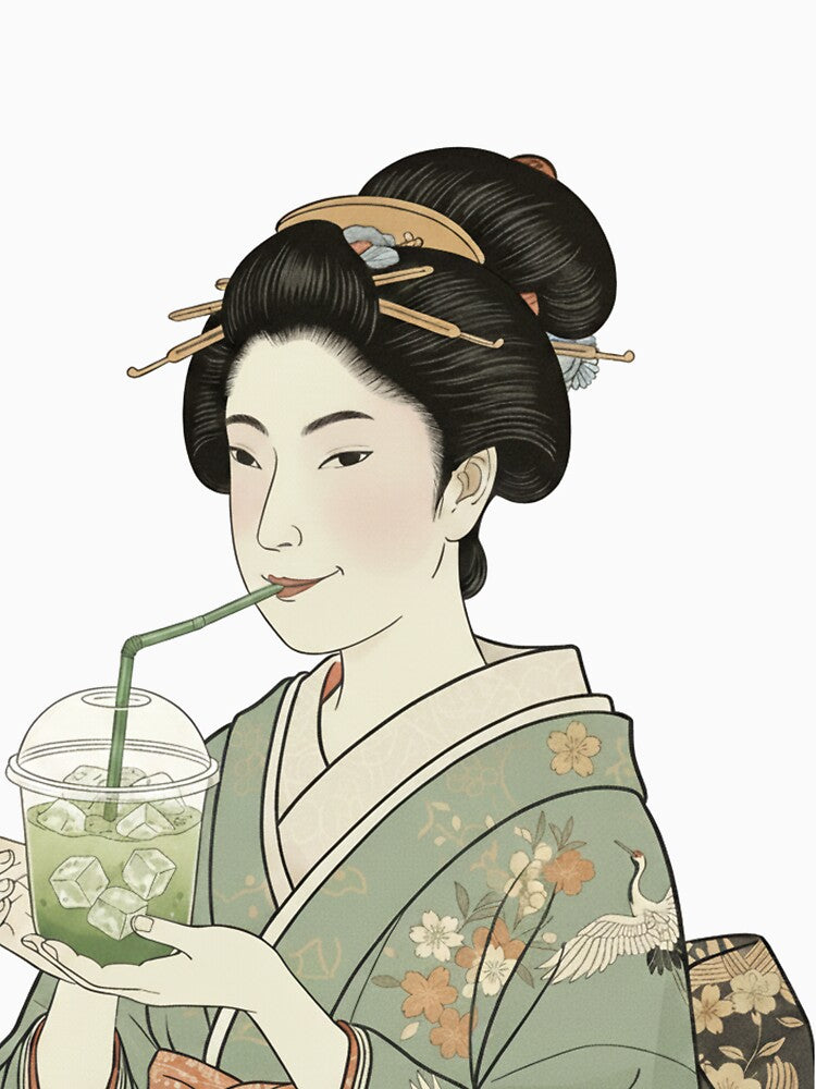 Ukiyo-e Woman x Iced Matcha by feelhope