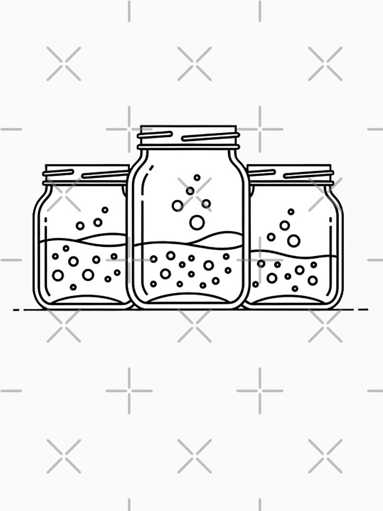 Funny Sourdough Starter Baking Minimalist Logo by Pollock
